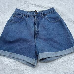 Faded Glory Womens Denim Jean Shorts Sz 12 VTG Y2K High Rise Made In USA Cotton